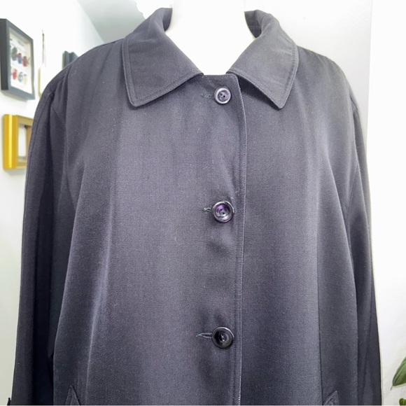 Jones New York Navy Trench Coat M/L - Picture 3 of 16